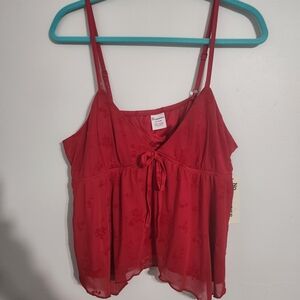 No Boundaries Red Camisole, size XL, NWT